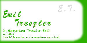 emil treszler business card